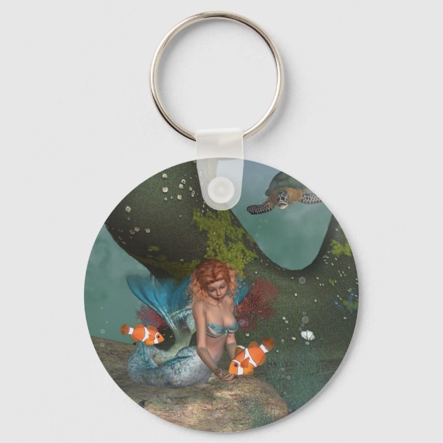 Feeding the Fishies Keychain (Front)