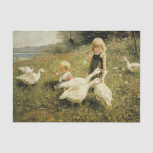 Feeding the Geese by Alexander Koester Tissue Paper