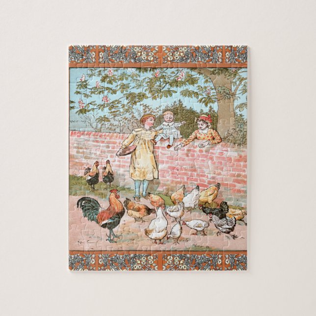 Feeding the Hens Jigsaw Puzzle (Vertical)