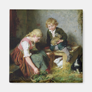 Feeding the Rabbits Magnet