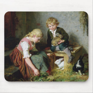 Feeding the Rabbits Mouse Mat