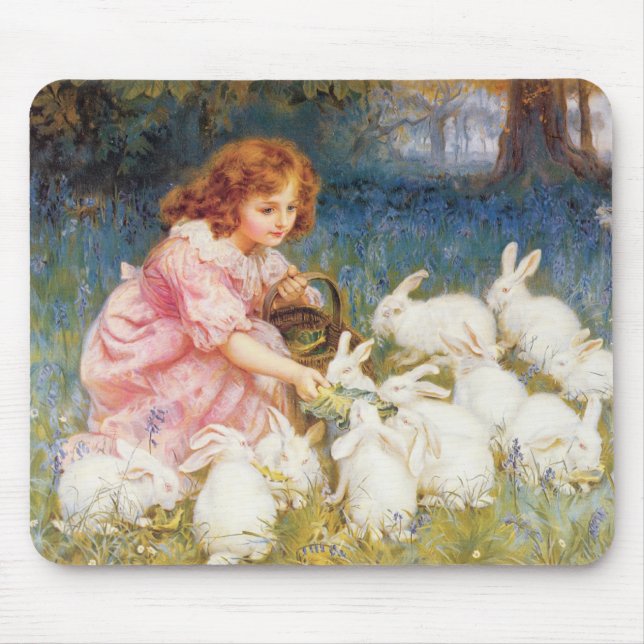 Feeding the Rabbits Mouse Mat (Front)