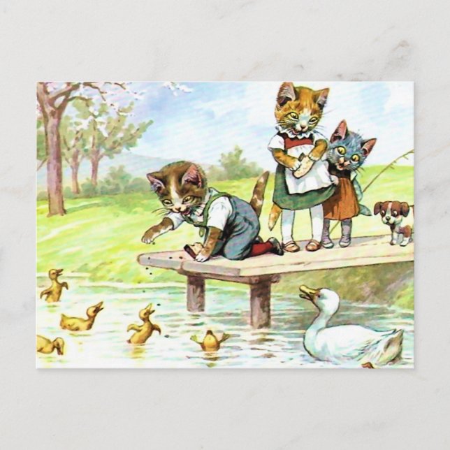 Feedinmg the Ducks Postcard (Front)