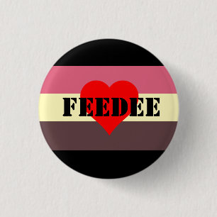 Feedist Pride Flag Pin- Feedee 3 Cm Round Badge