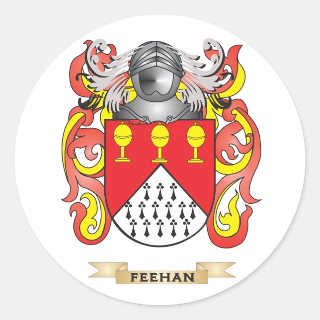 Feehan Coat of Arms Classic Round Sticker (Front)