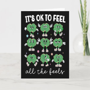 Feel All The Feels School Mental Counselor St Patr Card