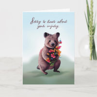 Feel Better after Injury Bear Hug with Flowers