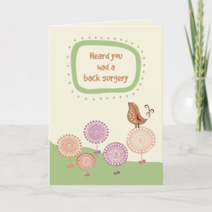 Feel Better After Your Back Surgery, Get Well Card