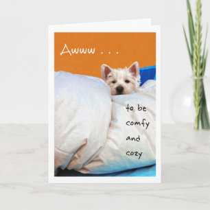 Feel Better, Cosy and Comfy Westie Dog Card