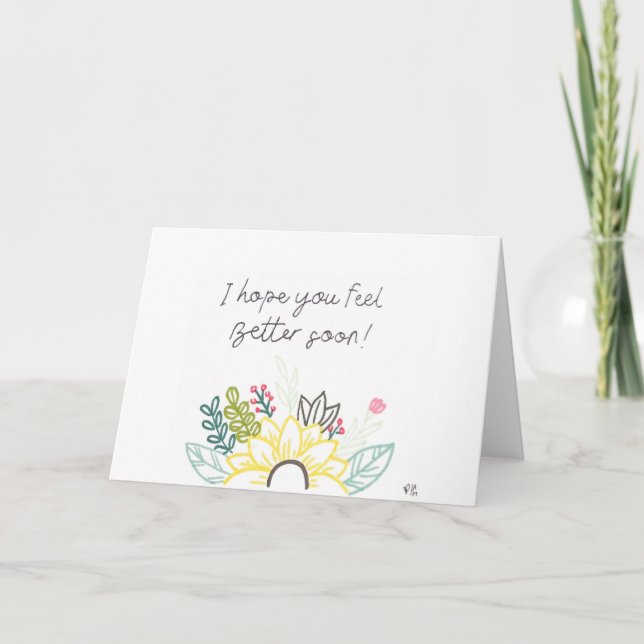 Feel Better Flowers Card (Front)