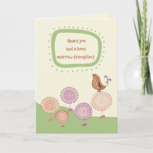 Feel Better, Get Well Bone Marrow Transplant, Bird Card