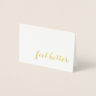 feel better gold foil card