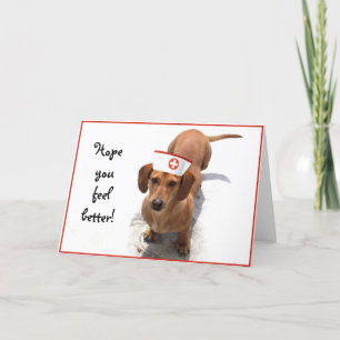 Feel better roofing dog only greeting card