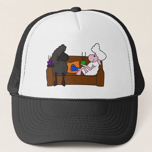 Feel Better Sheeple Trucker Hat (Front)
