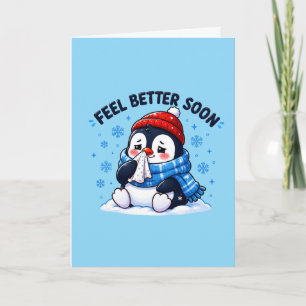 Feel Better Soon Penguin Get Well Soon Greeting Card