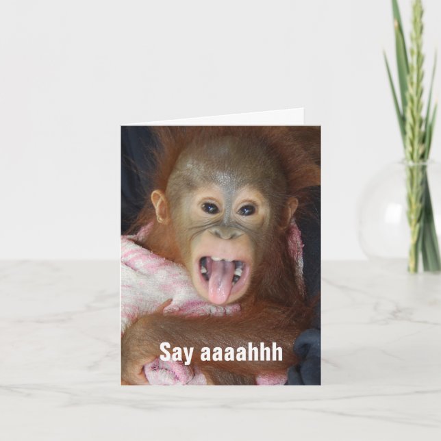 Feel Better Soon Say Aaahh Card (Front)