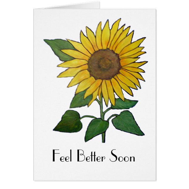 Feel Better Soon Sunflowers Card (Front)