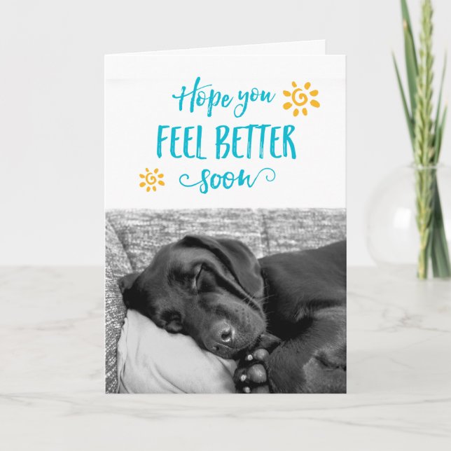 Feel Better Soon Wishing You Well | Blue Get Well Card (Front)