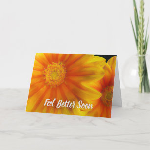 Feel Better Soon with Orange Gazania Card