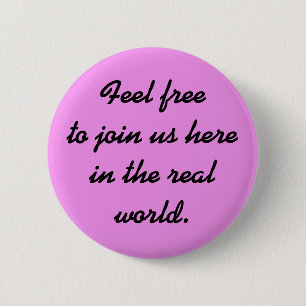 Feel free 6 cm round badge