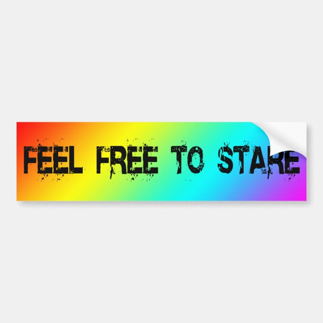feel free to stare bumper sticker (Front)