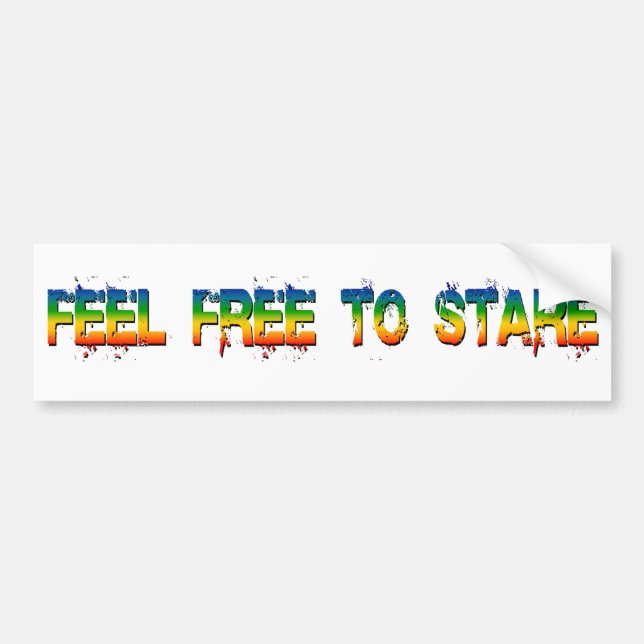 feel free to stare bumper sticker (Front)