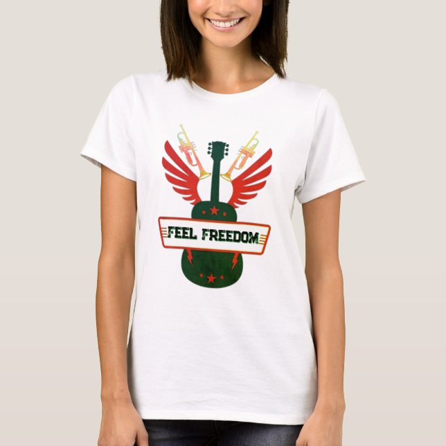 Feel Freedom Women's Tee | Freefit 100% Cotton Rel (Front)