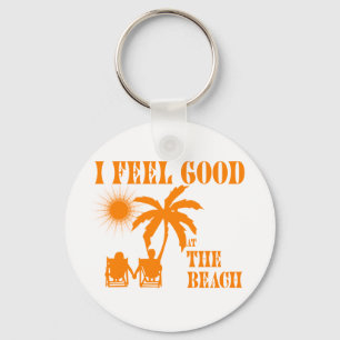 Feel good at the beach key ring