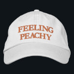 Feel Good Positive Mood Uplifting Aesthetic Quote Embroidered Hat<br><div class="desc">This hat features an upbeat,  feel-good message designed to reflect optimism and lighthearted confidence. The warm tone and simple embroidered lettering give it an easy,  modern look that pairs naturally with casual,  everyday outfits. A subtle statement piece for people drawn to uplifting energy,  relaxed style,  and emotionally positive design.</div>