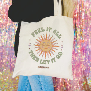 Feel It All Personalised Boho Inspiration Tote Bag