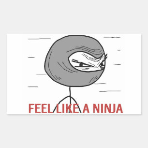 Feel Like A Ninja Rectangular Sticker