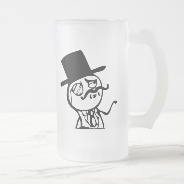 Feel Like a Sir meme comic Frosted Glass Beer Mug (Right)