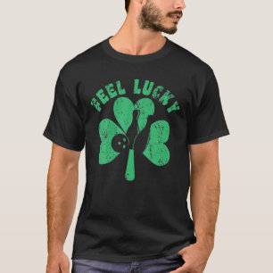 Feel Lucky Shamrock Bowling Ball Skittles Green T-Shirt