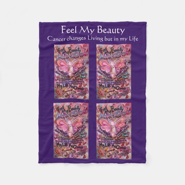 Feel My Beauty Cancer Poem Soft Fleece Blanket (Front)