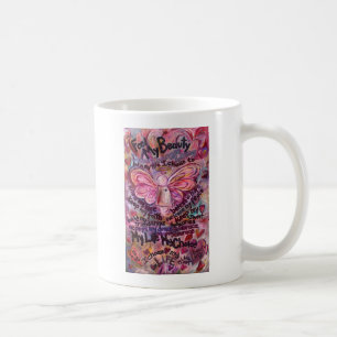 Feel My Beauty Pink Cancer Angel Coffee Mug
