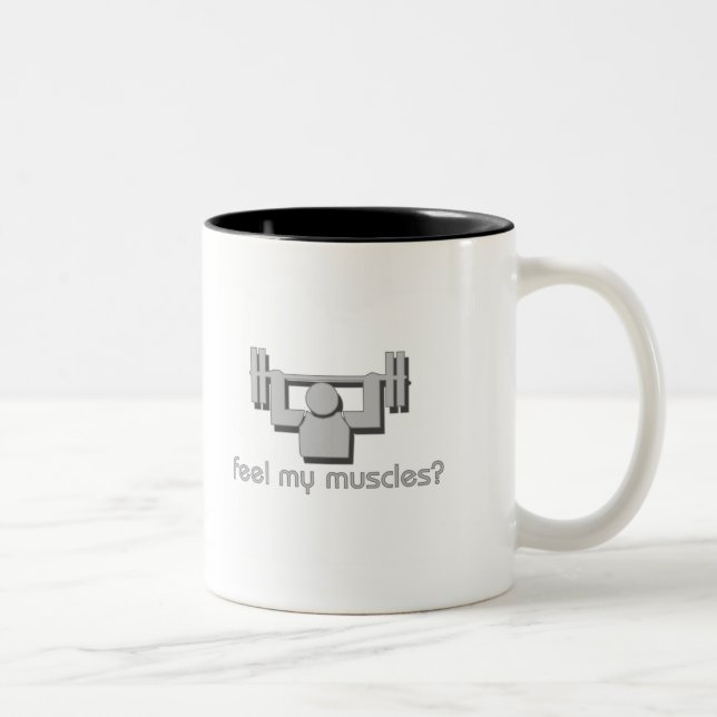 Feel My Muscles Two-Tone Coffee Mug (Right)