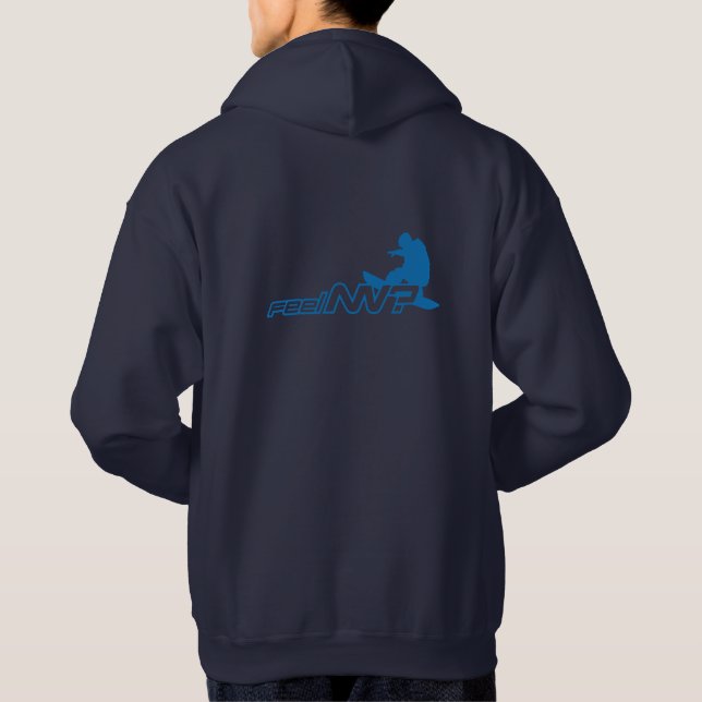 feel NV? (TM) Snowboarder Hoodie (Back)