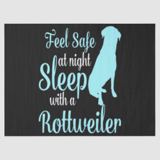 Feel safe ai night sleep with a rottweiler tissue paper