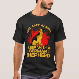 Feel safe at Night sleep with a German Shepherd T-Shirt