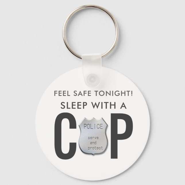 feel safe funny cop police humour key ring (Front)