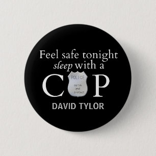 Feel safe tonight! 6 cm round badge