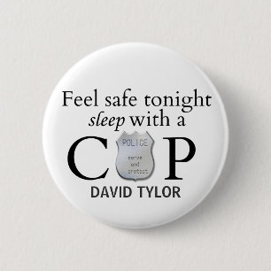 Feel safe tonight! 6 cm round badge