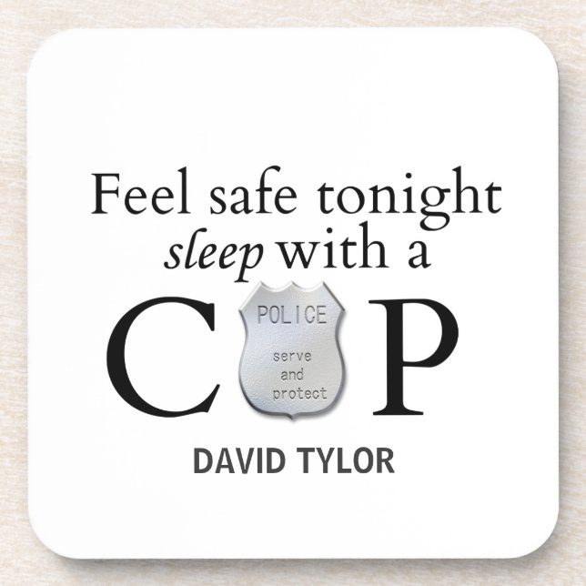 Feel safe tonight! coaster (Front)