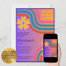 Feel The Beat! Cosmic Retro 70s Bridal Shower 