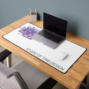 Feel the Beat Retro Microphone Personalizable Mu Desk Mat