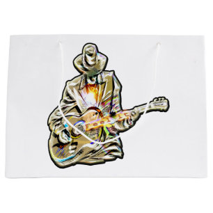 Feel the Blues – Artistic Guitar Design Large Gift Bag
