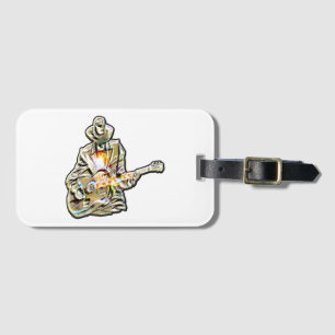 Feel the Blues – Artistic Guitar Design Luggage Tag