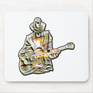 Feel the Blues – Artistic Guitar Design Mouse Mat