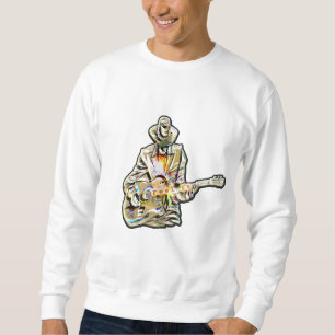 Feel the Blues – Artistic Guitar Design Sweatshirt