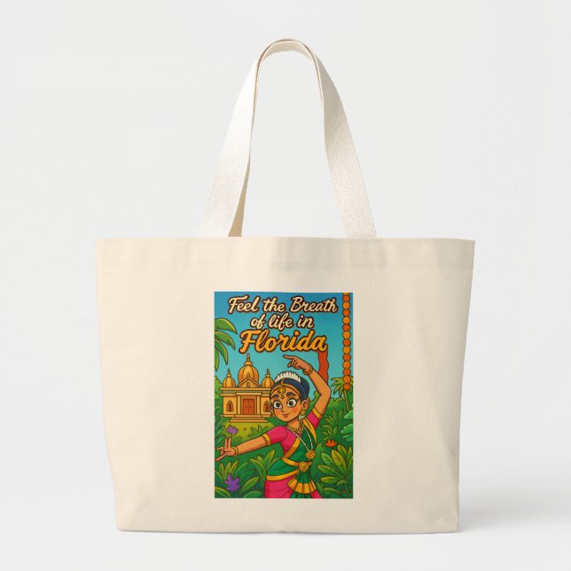 Feel The Breath Of Life Design Tote (Front)